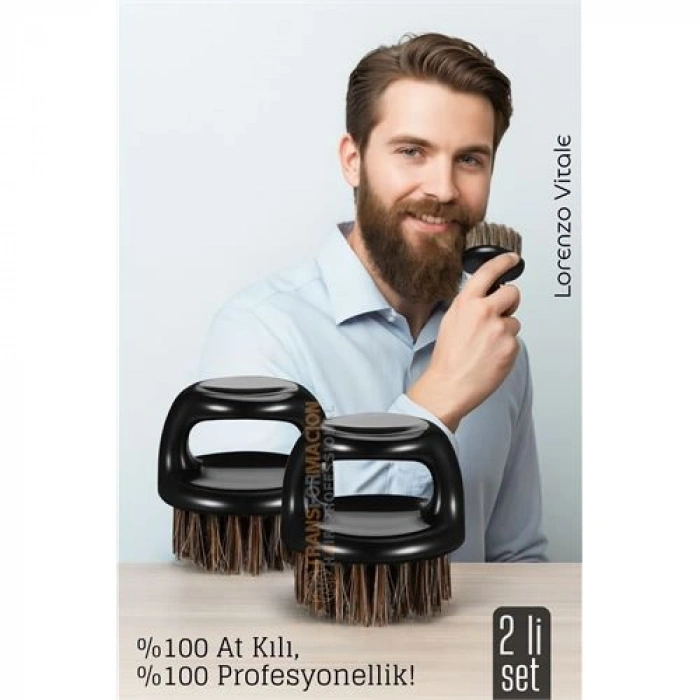 2li At Kılı Sakal Tarama  Fırçası - Sakal Tarağı