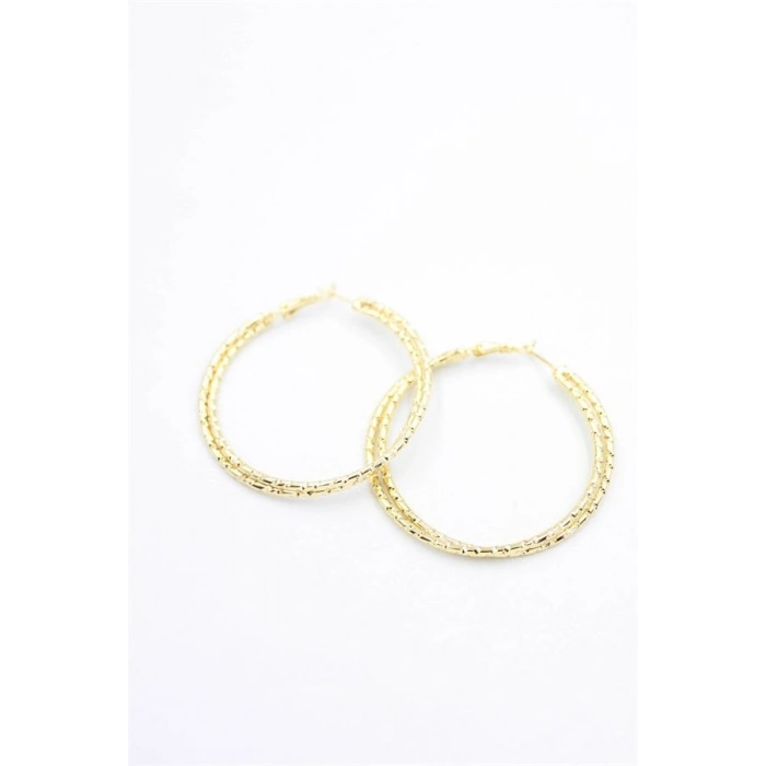 2li Halka Küpe- 5 cm - Altın