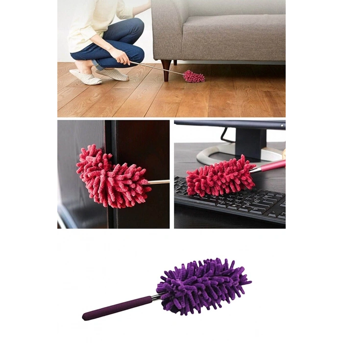 2 li Set Mikrofiber Teleskobik Toz Alma -Antistatik Toz Püskülü Duster (4887)