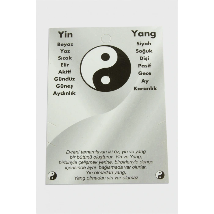 2li Yin Yang Bileklik Kartı