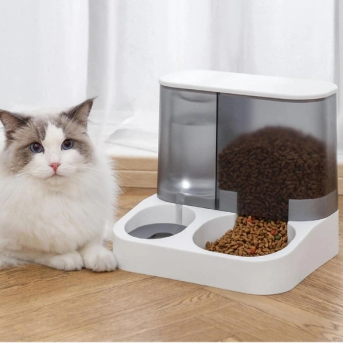 2si 1 Arada Otomatik Kedi Mama Ve Su Kabı