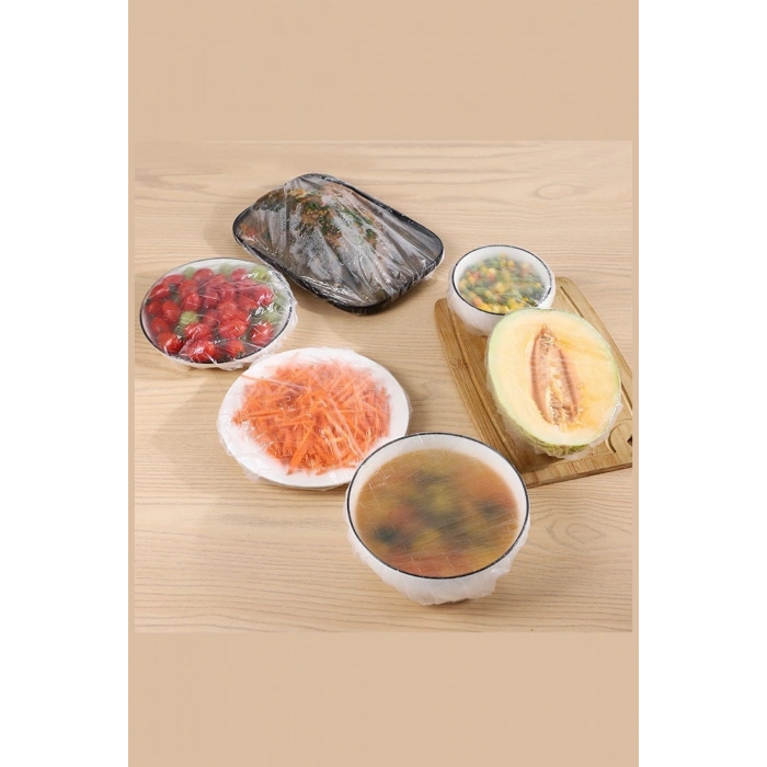 200 Adet Tazelik Koruyucu Tabak Tencere Gıda Bonesi  Çok Amaçlı Pratik Kapak Tencere Bonesi