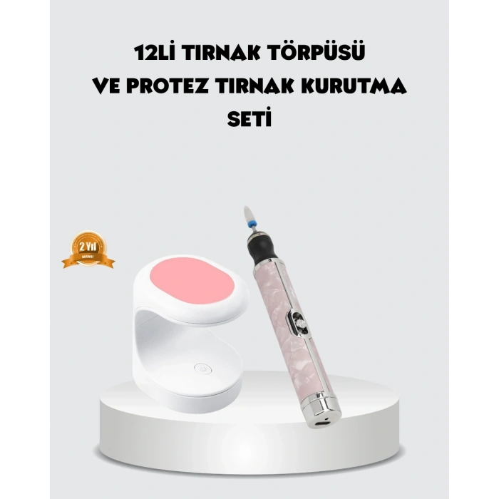 20.000 Rpm Tırnak Matkabı + Mini Led Oje Kurutma Cihazı Seti
