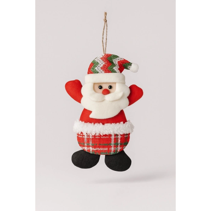  Noel Yılbaşı Çam Ağacı Süsü Peluş Tekstil Örme Orta Boy 17 cm x 11 cm