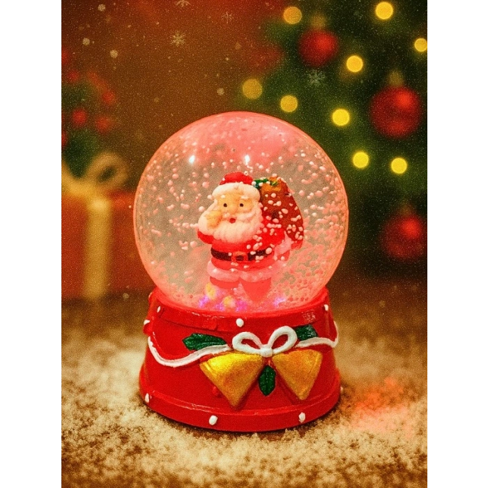 Yeni Yıl led Işıklı Hediye Torbalı Noel Baba Kar Küresi – Yılbaşı Temalı Dekoratif Süs 47