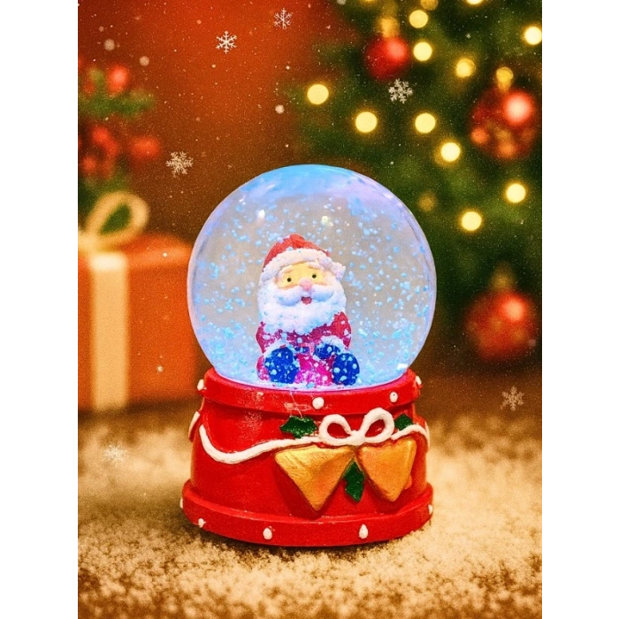 Yeni Yıl led Işıklı Noel Baba Kar Küresi –  Yılbaşı Temalı Dekoratif Süs 048