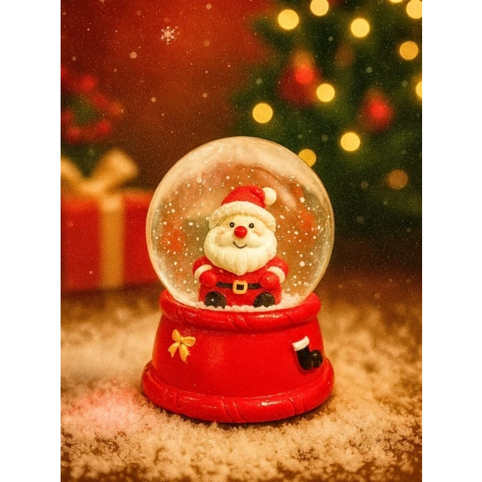 Yeni Yıl led Işıklı Noel Baba Kar Küresi –  Yılbaşı Temalı Dekoratif Süs 048