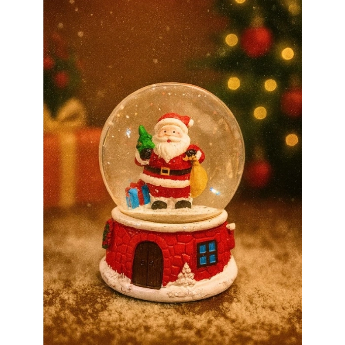 Yeni Yıl led Işıklı Sevimli Noel Baba Kar Küresi –  Yılbaşı Temalı Dekoratif Süs 47