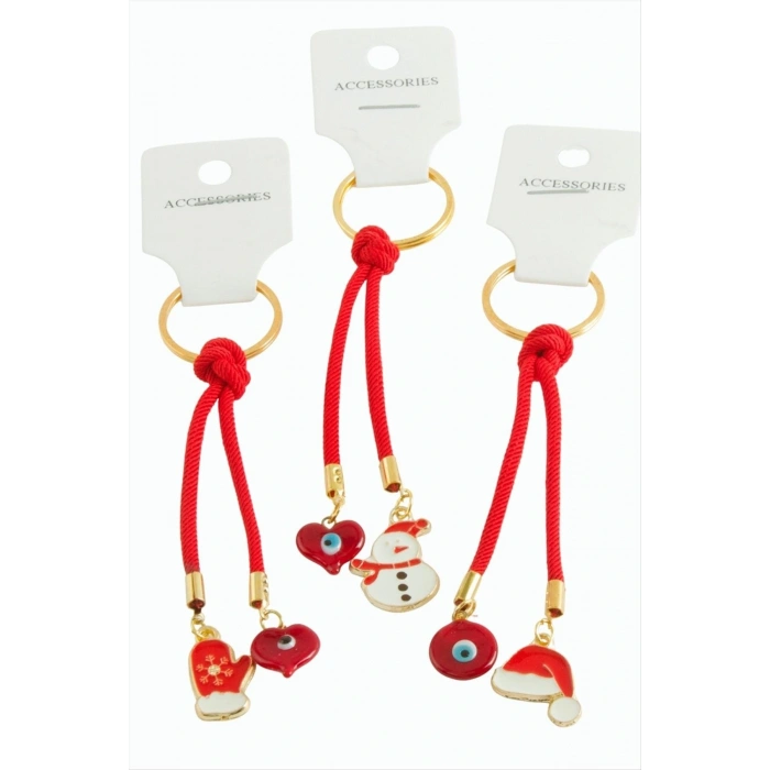 2026 Yılbaşı Camlı İpli Anahtarlık