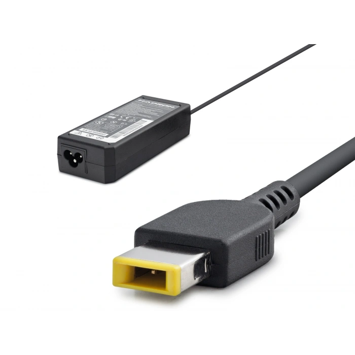 20V 4.5A 90W Laptop Adaptörü - Usb Tip Sarı Kare Uç - IBM Uyumlu - Siyah HD784