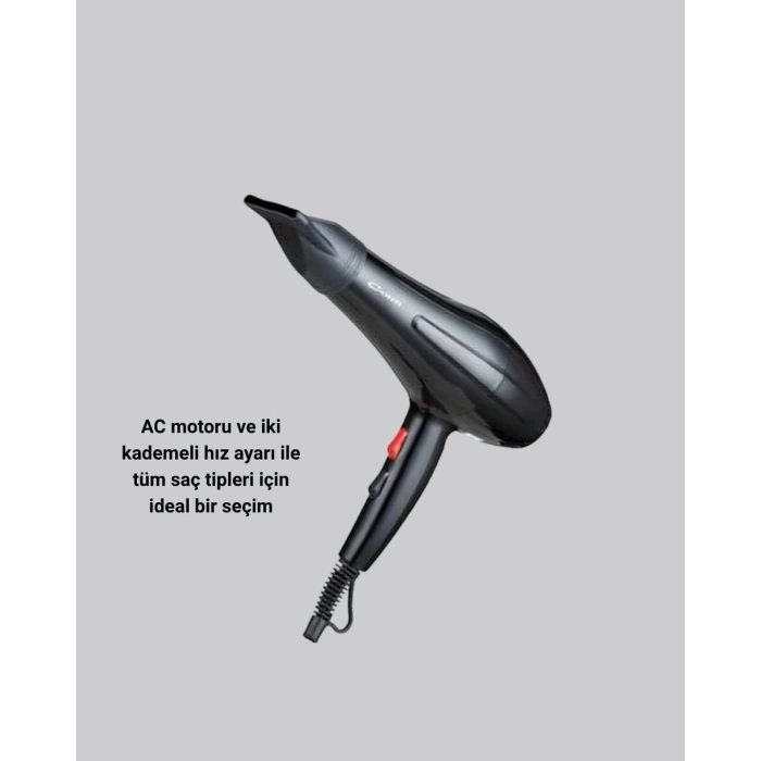 2200w Fön Makinesi – Profesyonel Ac Motor Soğuk Ve Sıcak Üfleme