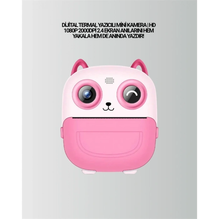 2.4” Ekranlı Mini Kamera – 1080p Kayıt + Mürekkepsiz Yazdırma