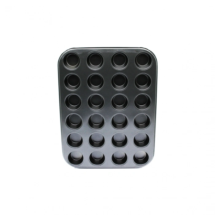 24 GÖZLÜ METAL - SİYAH MUFFIN KEK KALIBI (4887)