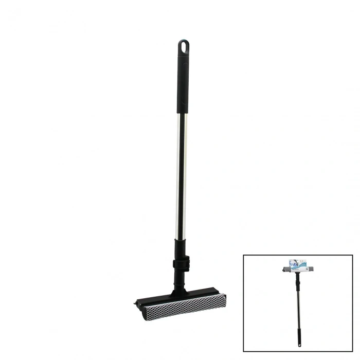 2İN1 BAŞLI=ÇEKPAS - FİLE KAPLI SÜNGER ÇOK AMAÇLI YÜZEY TEMİZLİK MOP - CAMSİL KİLİTLİ UZAYAN METAL SAP=56-94CM (4887)