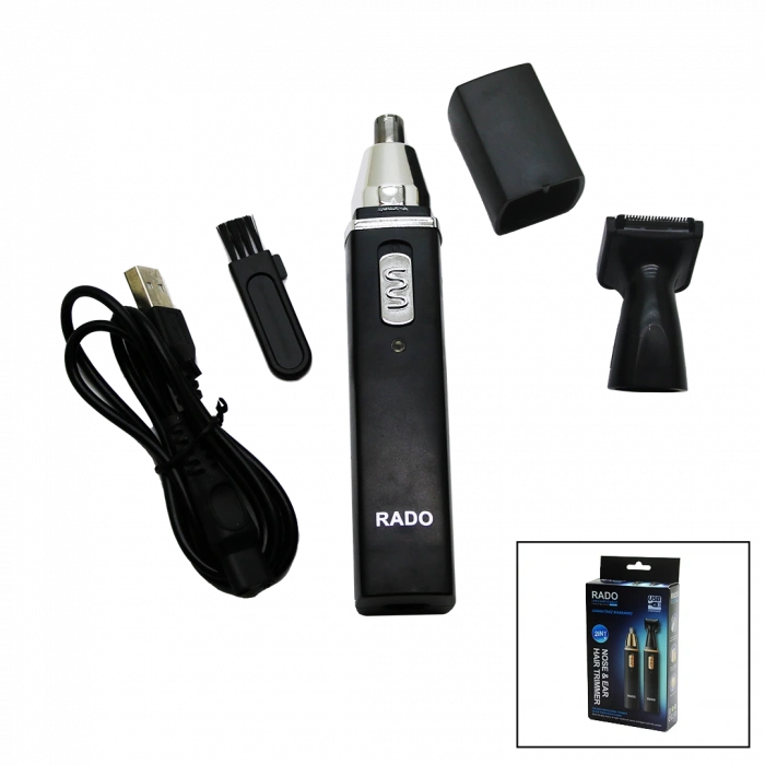 2IN1 BURUN - KULAK KIL ALMA - ENSE ÇİZİM USB SARJLI TRAŞ MAKİNESİ RD-3138 (4887)