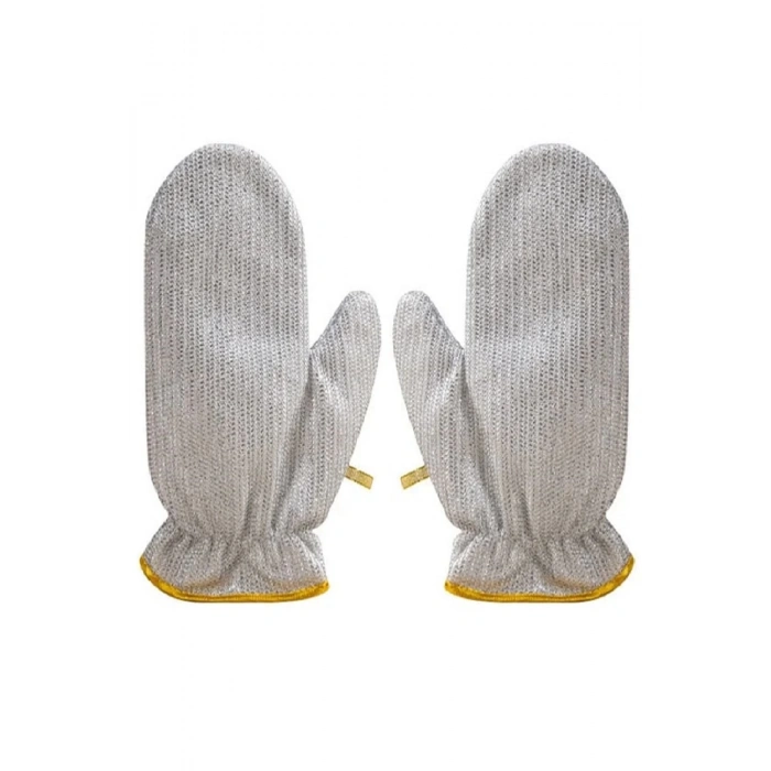 2li Telli Bulaşık Eldiveni Su Geçirmez Kir Sökücü Tava Tencere Ovma Mutfak Banyo Temizlik Eldiveni