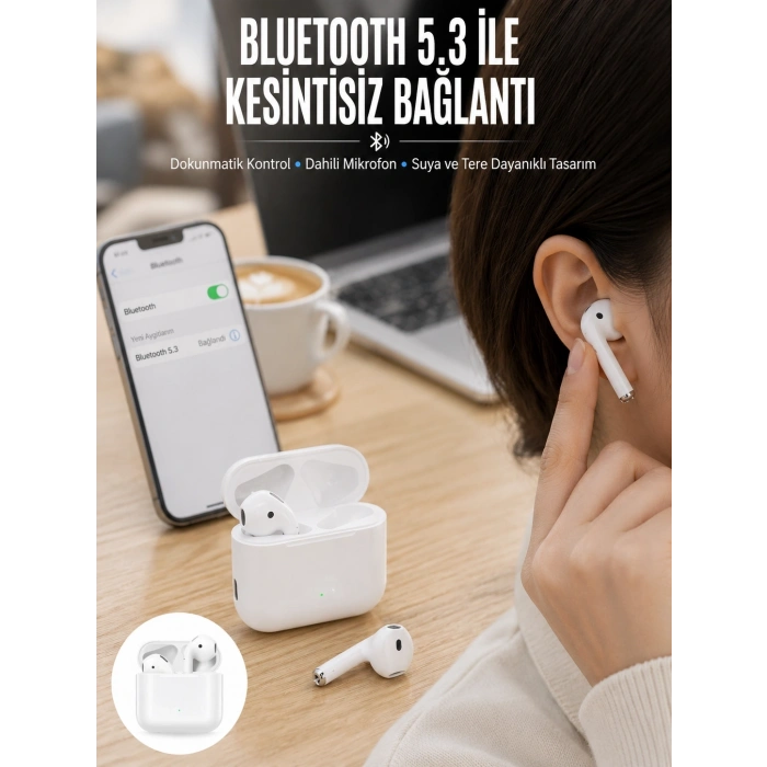 2.nesil Yeni Model Tws Bluetooth Kulaklık Dokunmatik Kontrol Yüksek Ses Kaliteli Yeni Nesil