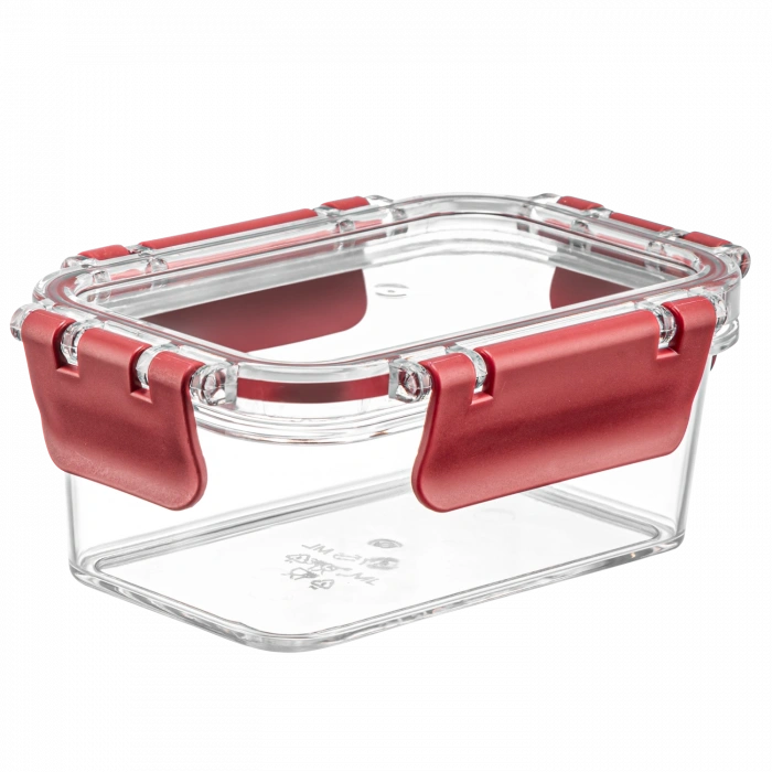 3 Adet Akrilik Saklama Kabı Vakumlu Dikdörtgen Erzak Bakliyat Kabı - 900 ML