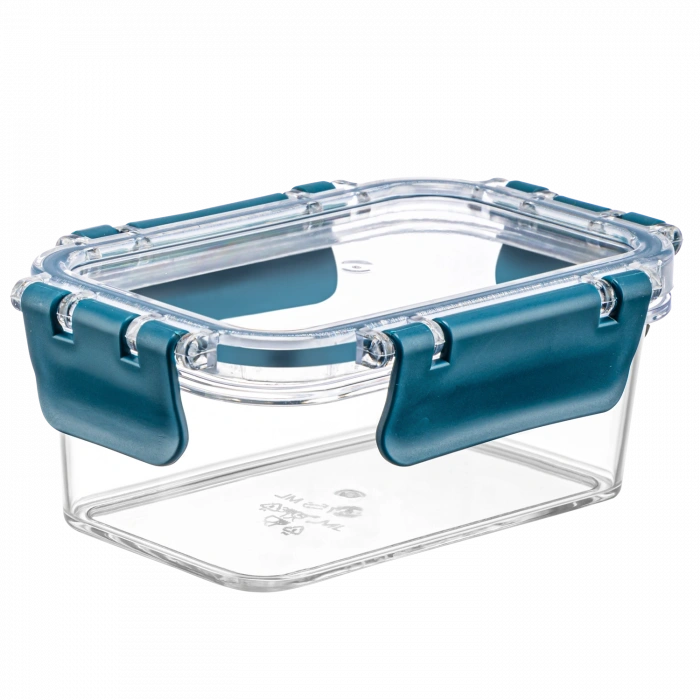 3 Adet Akrilik Saklama Kabı Vakumlu Dikdörtgen Erzak Bakliyat Kabı - 900 ML