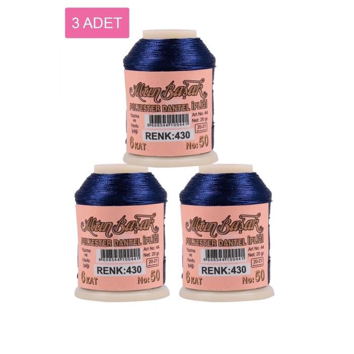 3 Adet Altınbaşak Oya ve Dantel İpi 20 gr -  - No: 430