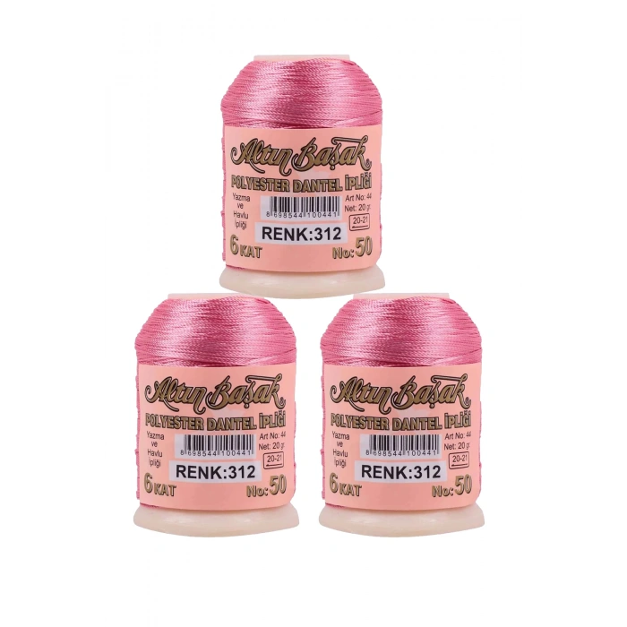 3 Adet Altınbaşak Oya ve Dantel İpi 20 gr -  - No: 600 - 312 - 363