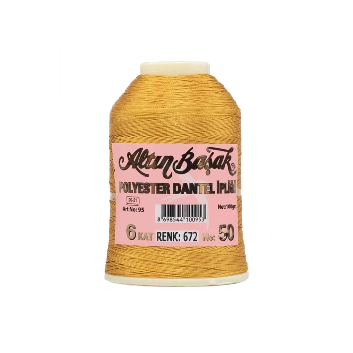 3 Adet Altınbaşak Oya ve Dantel İpi 20 gr -  - No: 672