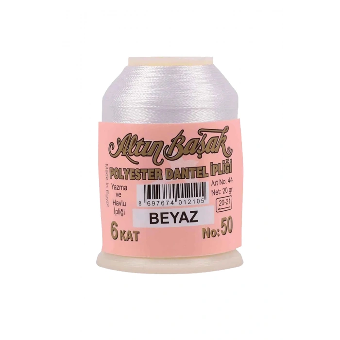 3 Adet Altınbaşak Oya ve Dantel İpi 20 gr -  - No: BEYAZ