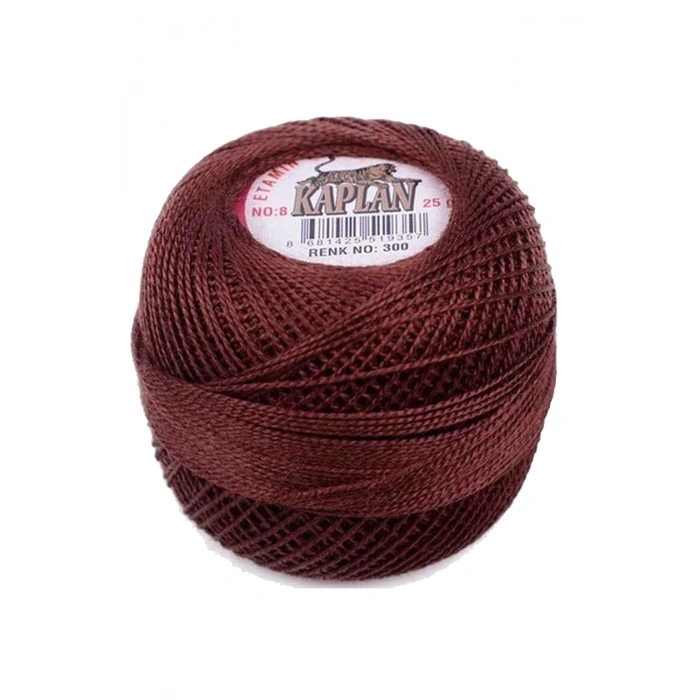 3 Adet Kaplan Etamin Ve Kanaviçe İpi 8 No Kod/Renk: 300 - 518 - 553 - 