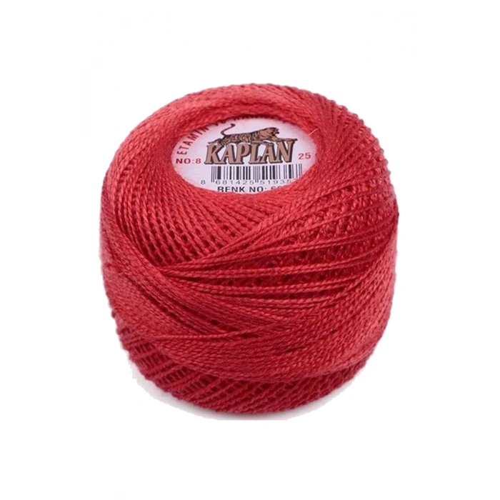 3 Adet Kaplan Etamin Ve Kanaviçe İpi 8 No Kod/Renk: 742 - 666 - 550 - 
