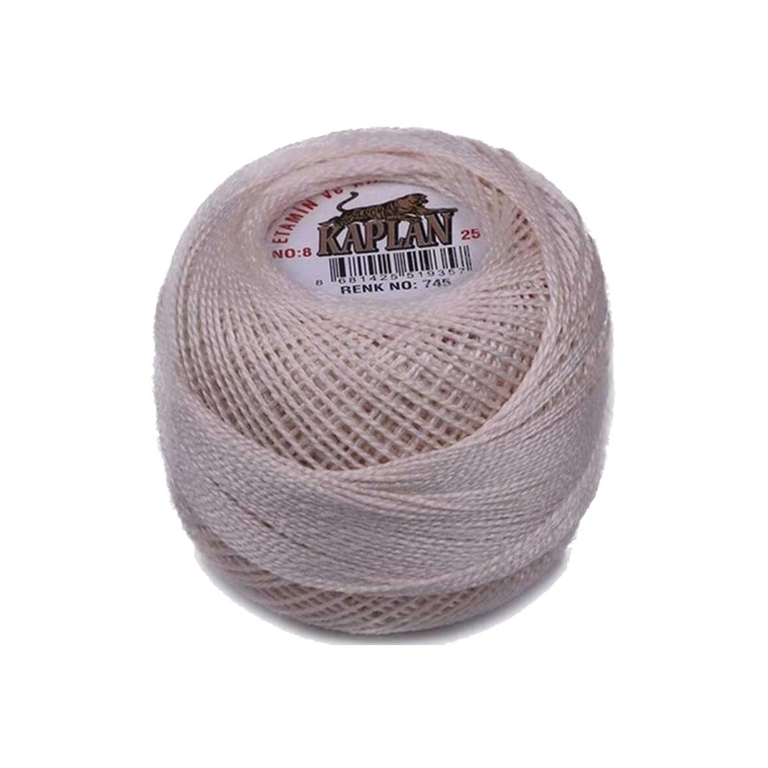 3 Adet Kaplan Etamin Ve Kanaviçe İpi 8 No Kod/Renk: 745 - 345 - 203 - 