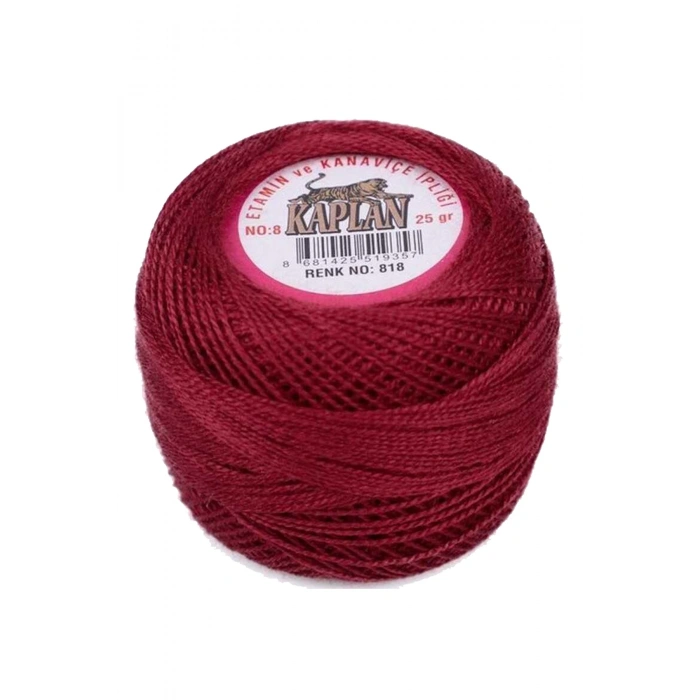 3 Adet Kaplan Etamin Ve Kanaviçe İpi 8 No Kod/Renk: 917 - 741 - 818 - 