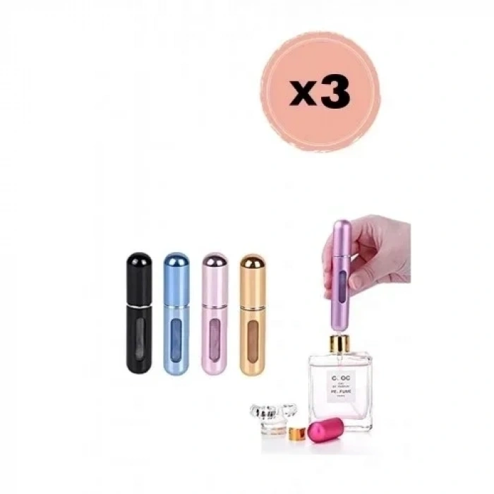 3 Adet Parfüm Şişesi Taşınabilir Mini Doldurulabilir Atomizer Parfüm Şişeleri Boş Küçük