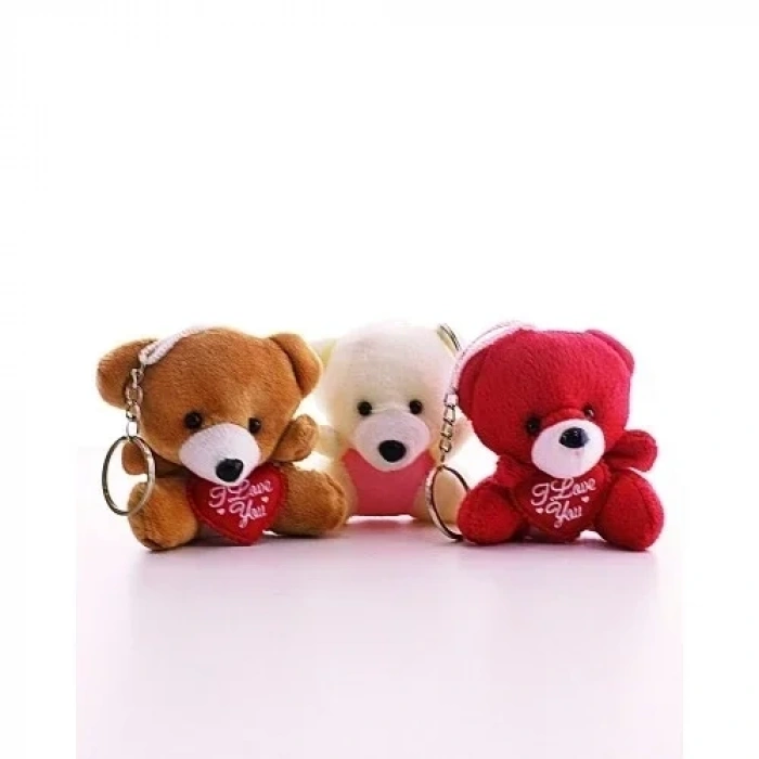 3 Adet Sevimli Mini Ayıcıklar Hediyelik Anahtarlık Set