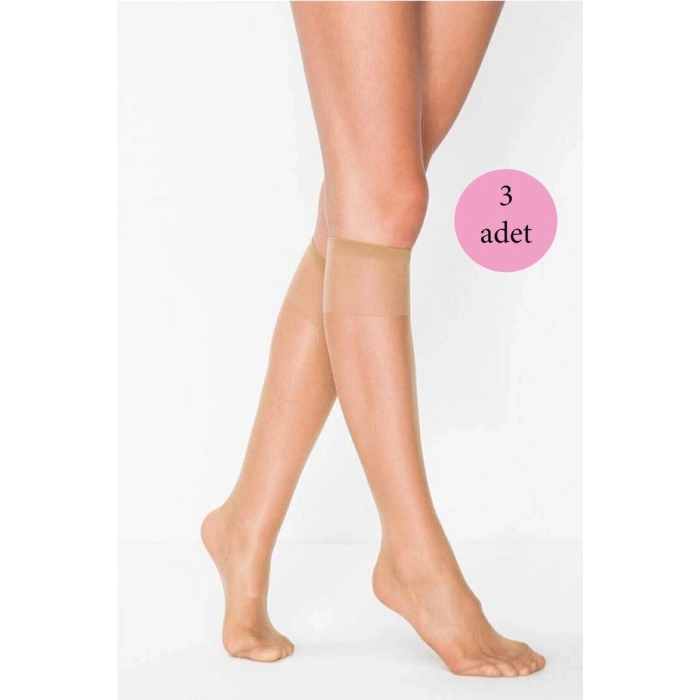 3 Adet Süper Ince 15 den Mat Pantolon Çorabı Bronz mudanis penti
