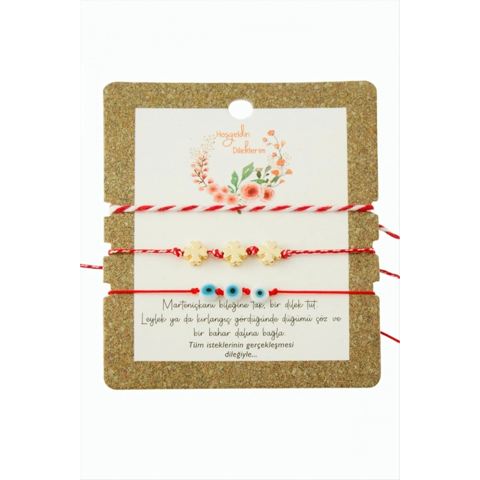 3 Adet Yonca Nazar Marteniçka Bileklik