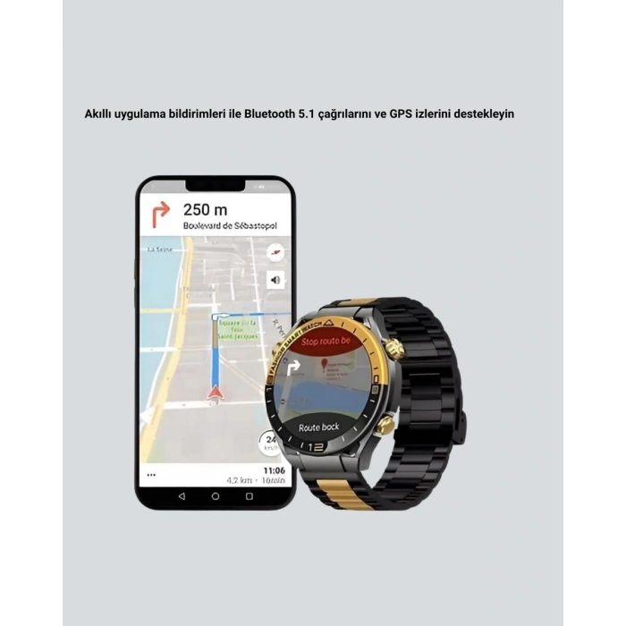 3 Bileklikli Amoled Akıllı Saat Bluetooth Çağrı Ve Sağlık Takipli