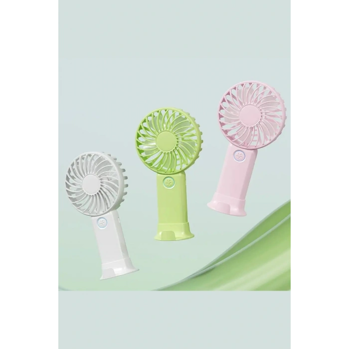 3 Hız Kademeli Şarjlı Sessiz El Vantilatörü Telefon Tutucu Özellikli El Masa Fanı