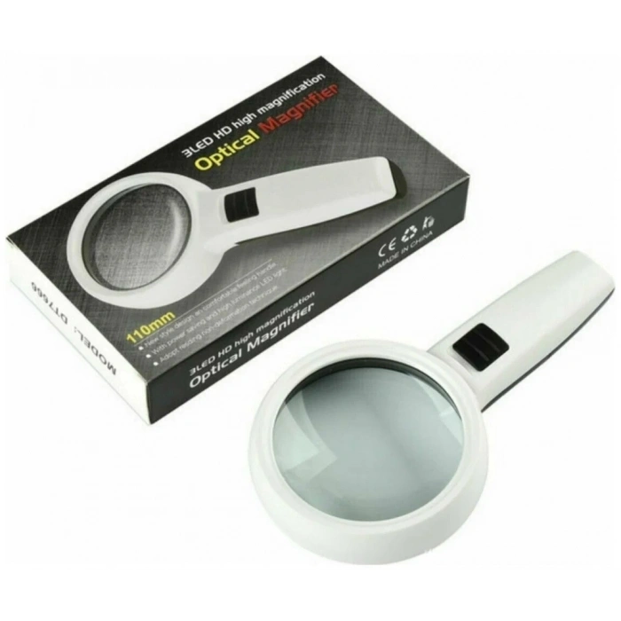 3 Ledli 30 X 110 Mm Led Işıklı Büyüteç DT7666