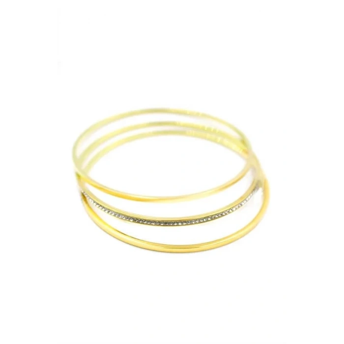 3lü Ajda Bilezik-65mm - Altın