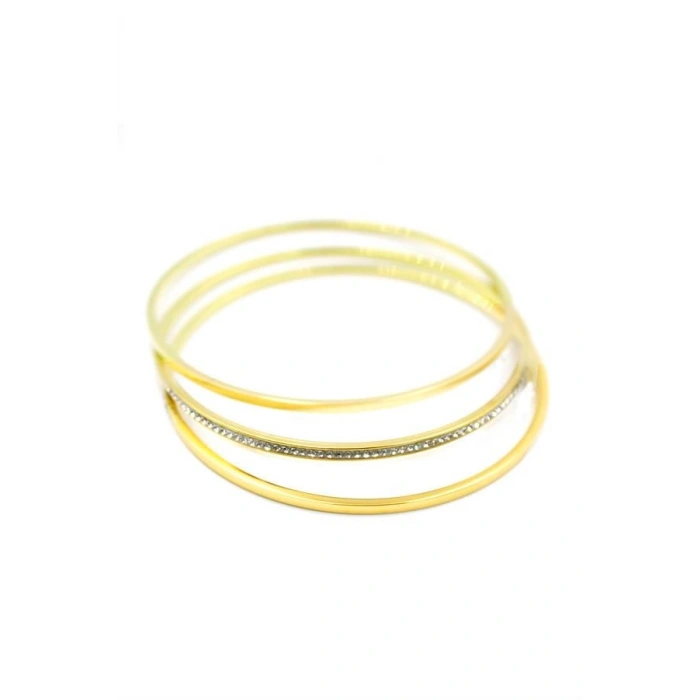 3lü Ajda Bilezik-65mm - Altın