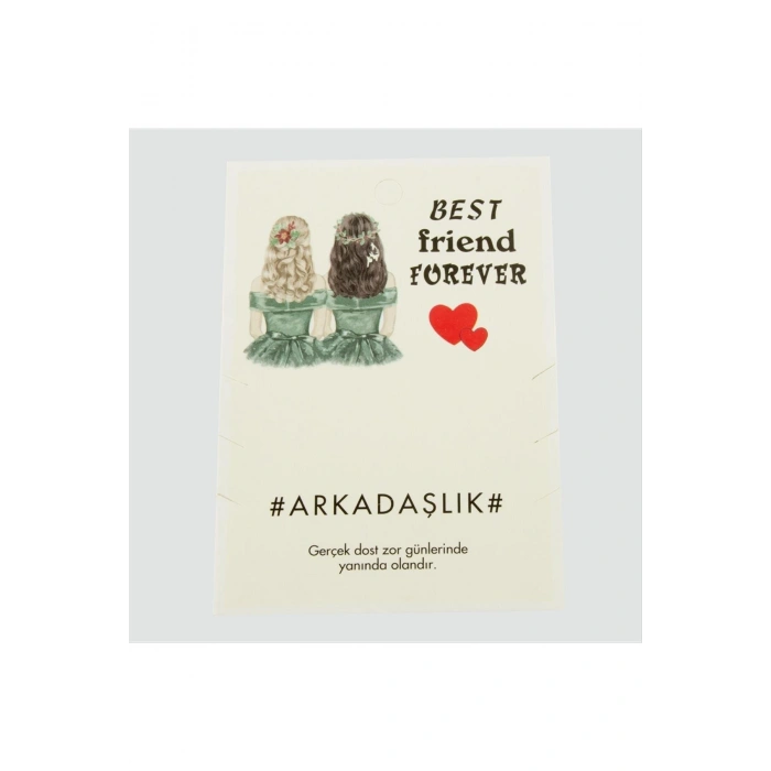 3lü Arkadaşlık Bilekliği Yazılı Bileklik Kartı 200 Adet