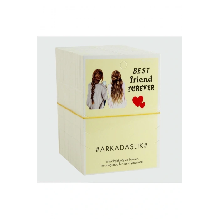 3lü Arkadaşlık Bileklik Kartı