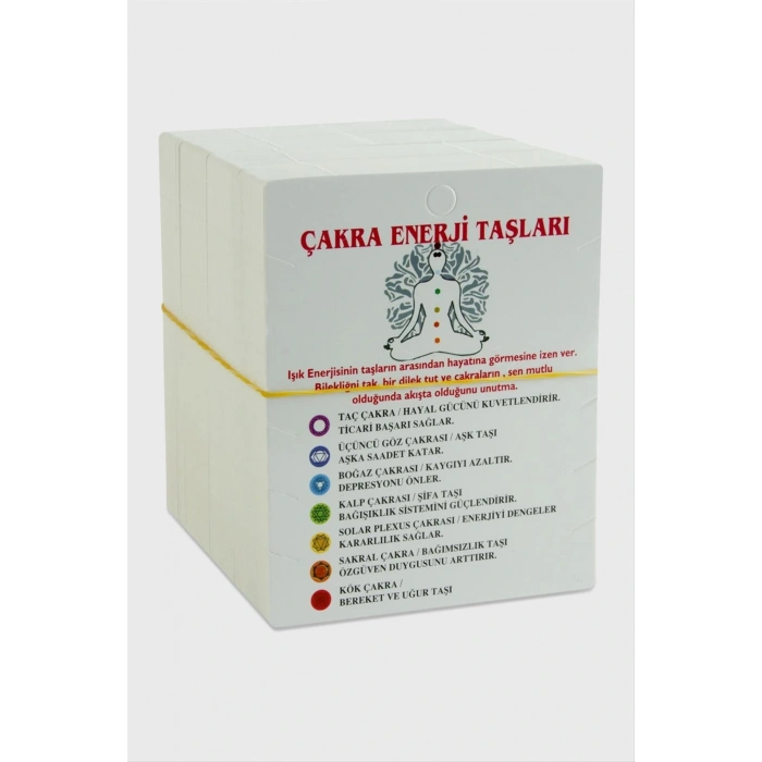 3lü Çakra Enerji Taşları Bileklik Kartı