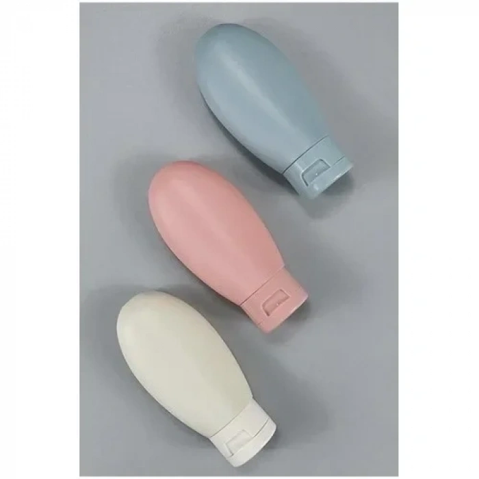 3lü Doldurulabilir Çantalı Seyahat Tipi Şişe Seti Boş Krem Şişesi 60ml