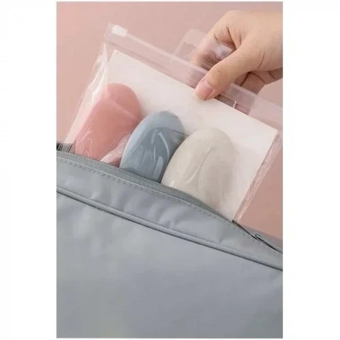 3lü Doldurulabilir Çantalı Seyahat Tipi Şişe Seti Boş Krem Şişesi 60ml