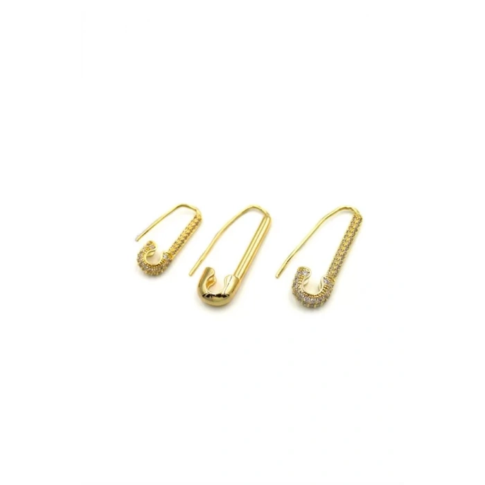 3lü Filkete Küpe - Altın