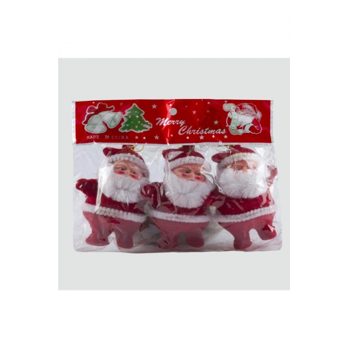 3lü Noel Baba Yılbaşı Ağaç Süsü