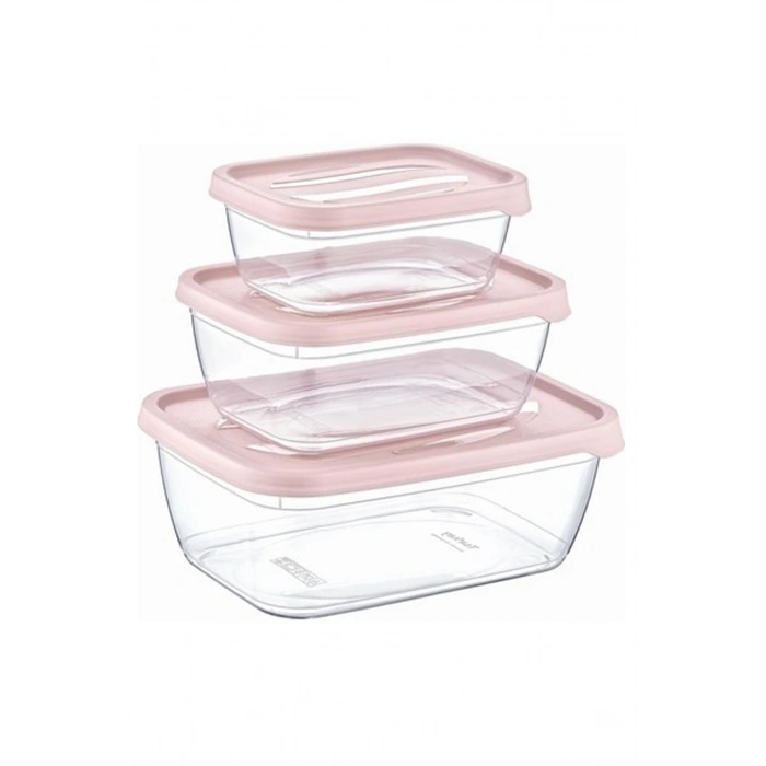 3lü Saklama Kabı Karizma Dikdörtgen -ÇNK2164