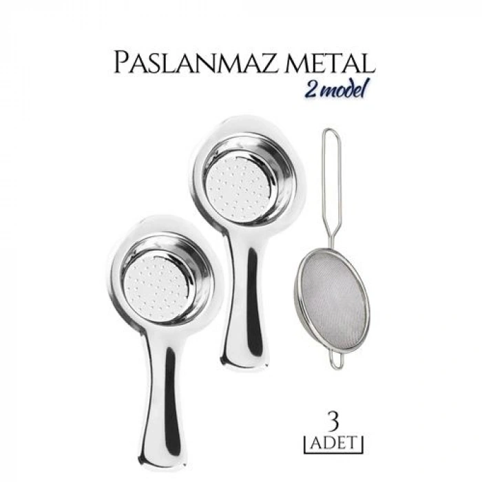 3 Lü Set Metal Çay Süzgeci Cabrera Design