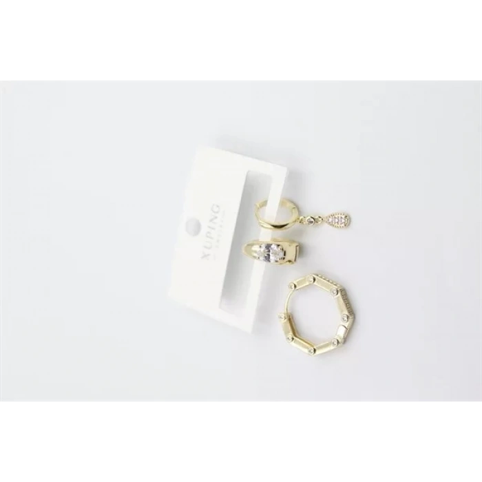 3lü Xuping Küpe - Altın